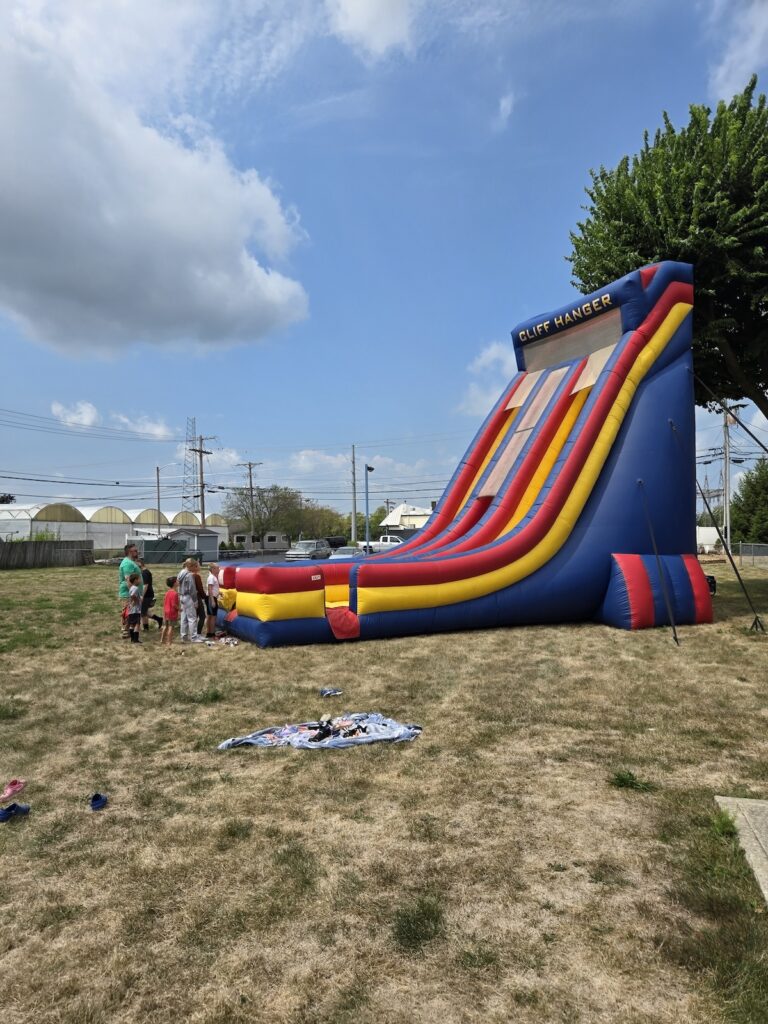 Inflatable slide