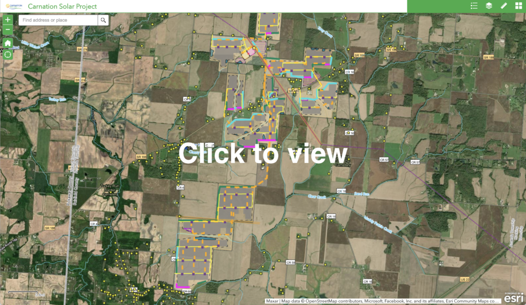 Carnation Solar interactive map