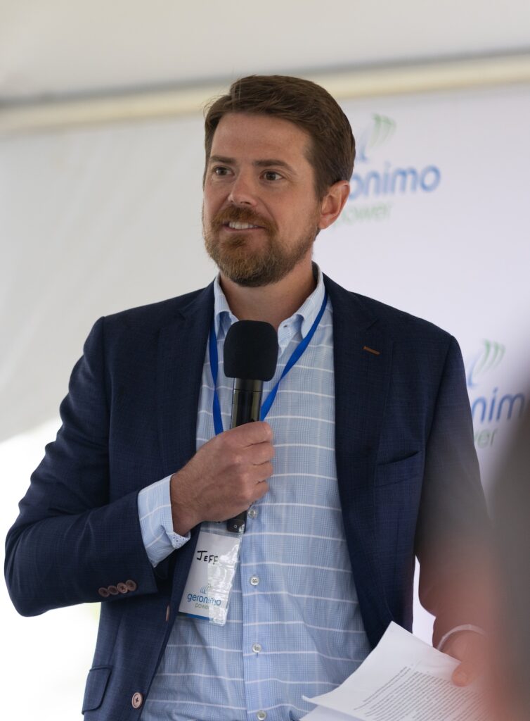 Man speaking with microphone