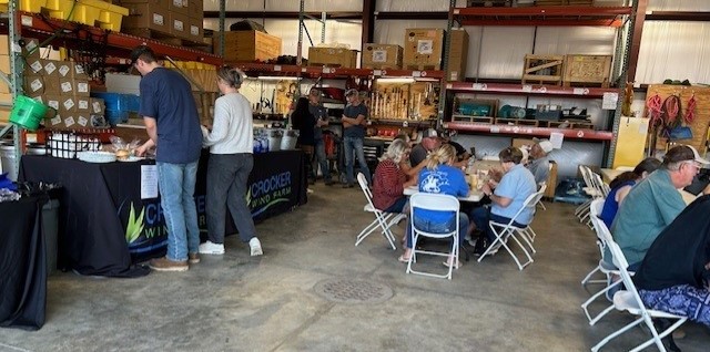 Attendees at Crocker Wind Farm NCEW event