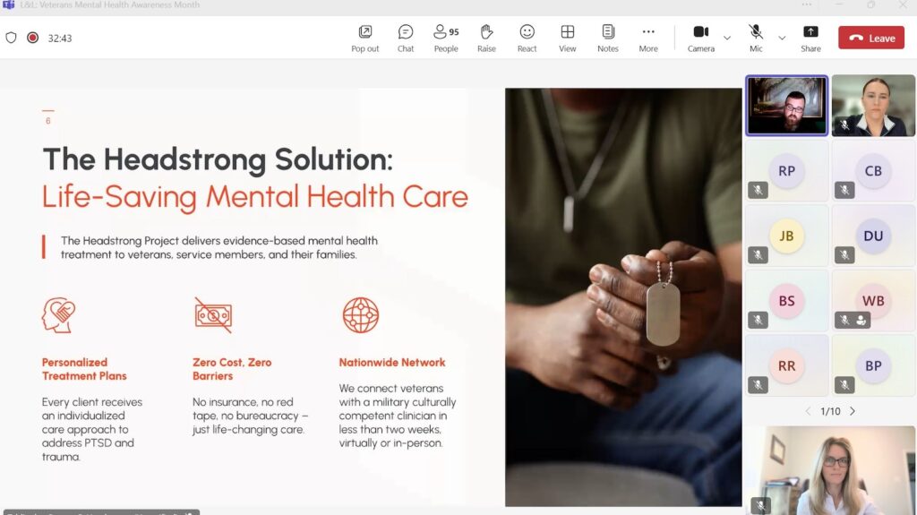 Mental health Lunch & Learn screenshot