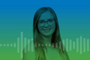 Marta Lasch with audio overlay graphic