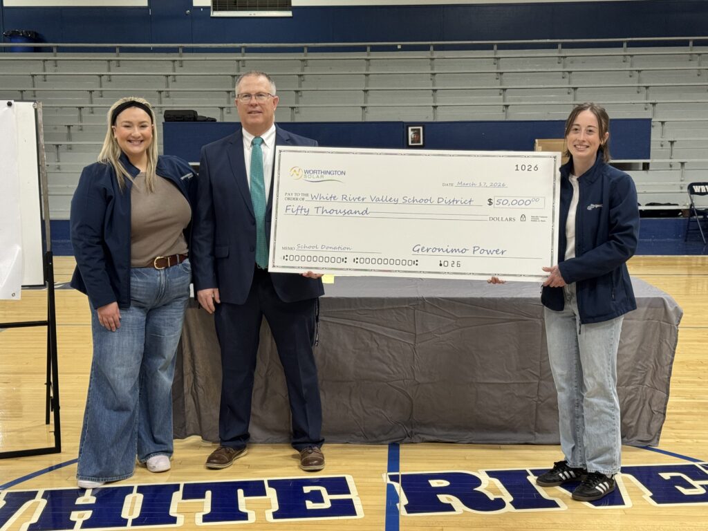 Geronimo Power Invests $50,000 in White River Valley Schools, Supporting Hands-On Student Learning