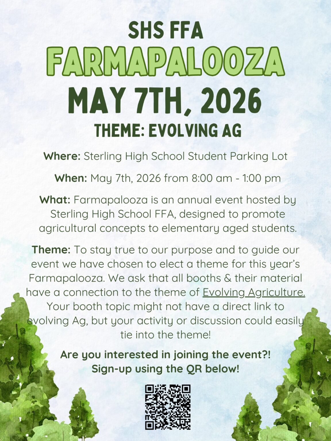 SHS FFA Farmapalooza flyer
