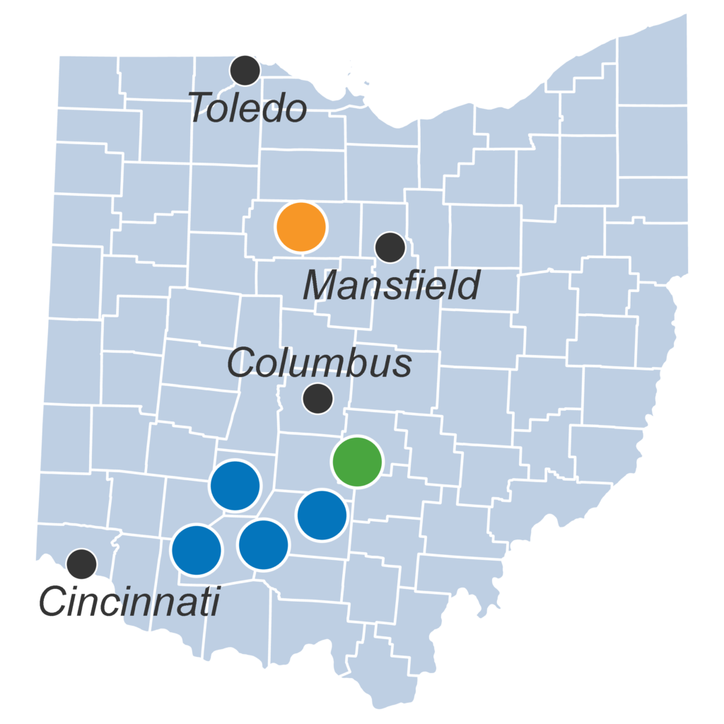 Ohio state map