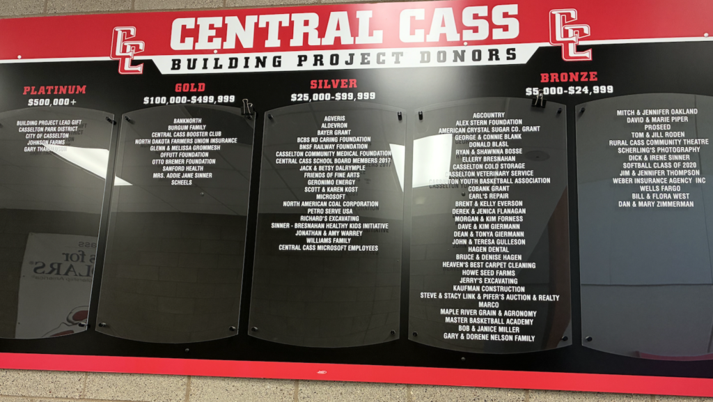 Central Cass Building Project Donors list