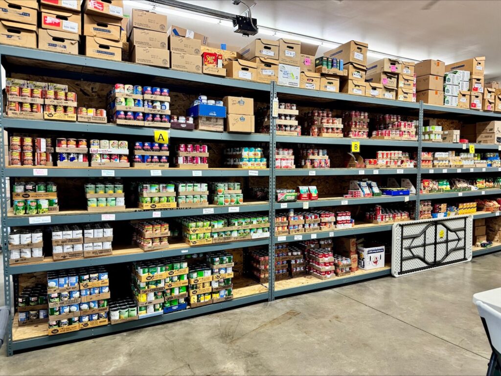 Food pantry shelves